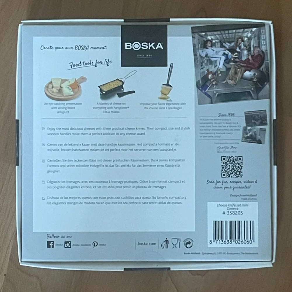 NEW - Boska Cheese Knifes Mini Set Geneva